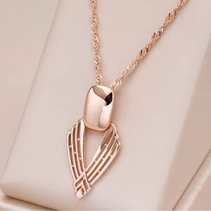Rose Gold Geometry Pendant Necklace